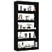Libreria /divisorio Nero 80x30x167,4 Cm Legno Massello Di Pino - Foto miniatura 3