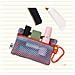 Beauty Case Leggero In Rete Con Cordino Blue - Foto miniatura 3
