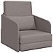 Divano Letto 2-in-1 Tortora 65x80x83 cm Tessuto - Foto miniatura 1