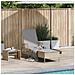 Lettino Prendisole Beige e grigio chiaro Rattan PE 157 x 55 x 92 cm - Foto miniatura 2