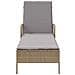 Lettino Prendisole Beige e grigio chiaro Rattan PE 157 x 55 x 92 cm - Foto miniatura 6