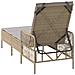 Lettino Prendisole Beige e grigio chiaro Rattan PE 157 x 55 x 92 cm - Foto miniatura 8