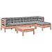 Set Divani Giardino 6 pz Cuscini Legno Massello Abete Douglas - Foto miniatura 1