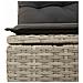 Set Divano da Giardino 5pz con Cuscini Grigio Chiaro Polyrattan - Foto miniatura 9