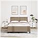Letto a Molle  con Materasso Cappuccino 140x190 cm in Pelle Sintetica, Testiera di Design Semplice  Cappuccino 140 cm in Pelle Sintetica - Foto miniatura 5
