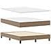 Letto a Molle  con Materasso Cappuccino 140x190 cm in Pelle Sintetica, Testiera di Design Semplice  Cappuccino 140 cm in Pelle Sintetica - Foto miniatura 6