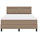 Letto a Molle  con Materasso Cappuccino 140x190 cm in Pelle Sintetica, Testiera di Design Semplice  Cappuccino 140 cm in Pelle Sintetica - Foto miniatura 8