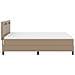 Letto a Molle  con Materasso Cappuccino 140x190 cm in Pelle Sintetica, Testiera di Design Semplice  Cappuccino 140 cm in Pelle Sintetica - Foto miniatura 9