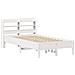 Letto senza Materasso Bianco 120x190 cm Legno Massello di Pino - Foto miniatura 3