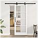 "Porta Scorrevole  con Set di Hardware ""ORKDAL"" Legno Solido Bianco e Vetro, Porta Interna  con Vetro ""ORKDAL"" Bianco 83x202x4 cm" - Foto miniatura 2
