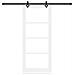 "Porta Scorrevole  con Set di Hardware ""ORKDAL"" Legno Solido Bianco e Vetro, Porta Interna  con Vetro ""ORKDAL"" Bianco 83x202x4 cm" - Foto miniatura 4