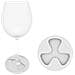 Set Di 4 Sottobicchieri In Silicone Per Bicchieri Da Vino Lightgrey - Foto miniatura 2