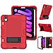 Custodia Per Ipad Mini 6 8.3"" Con Supporto E Alloggiamento Per Stilo Rosso - Foto miniatura 4