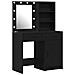 Set Tavolo da Trucco 2 pcs Rovere nero 50 x 41 x 135 cm - Foto miniatura 1