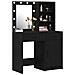 Set Tavolo da Trucco 2 pcs Rovere nero 50 x 41 x 135 cm - Foto miniatura 3