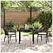 Set da Pranzo per Giardino 3 pcs Marrone Poly Rattan - Foto miniatura 4