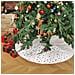 Gonna Per Albero Di Natale Bianca Con Decorazioni Argentate A Fiocco Di Neve - 122cm - Foto miniatura 6