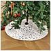 Gonna Per Albero Di Natale Bianca Con Decorazioni Argentate A Fiocco Di Neve - 122cm - Foto miniatura 7