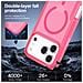 Custodia Magnetica Rosa Soft Touch Compatibile Con Iphone 17 Pro Max - Ricarica Wireless Magsafe - Foto miniatura 5
