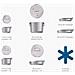 Set Di Sei Pentole Space Steel Acciaio Inox Con Manici Pieghevoli Adatte Per Induzione Alta Durata E Qualità Professionale - Foto miniatura 4