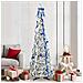 Albero di Natale artificiale con 200 LED Bianco 210 cm PVC - Foto miniatura 2
