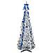 Albero di Natale artificiale con 200 LED Bianco 210 cm PVC - Foto miniatura 4