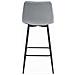 Sgabello TEOTO in velluto grigio argento con gambe nere per cucina x3 - Foto miniatura 5