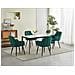Sedia LUKK - Elegante velluto verde scuro per soggiorno x 2 - Foto miniatura 8