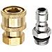 Adattatore Sgancio Rapido Qc14 - 1/4"" Femmina A 1/4"" Maschio | Ottone + Acciaio Inox | Per Idropulitrici E Accessori Alta Pressione - Foto miniatura 4