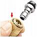 Adattatore Sgancio Rapido Qc14 - 1/4"" Femmina A 1/4"" Maschio | Ottone + Acciaio Inox | Per Idropulitrici E Accessori Alta Pressione - Foto miniatura 5