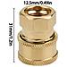 Adattatore Sgancio Rapido Qc14 - 1/4"" Femmina A 1/4"" Maschio | Ottone + Acciaio Inox | Per Idropulitrici E Accessori Alta Pressione - Foto miniatura 7