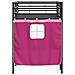 Struttura del Letto Loft per Bambini con Tendine Nero e rosa - Foto miniatura 9