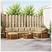 Set divani 9 pcs Naturale e Beige Legno di Acacia Massello - Foto miniatura 2