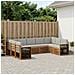 Set divano sezionale con cuscino 7 pcs Naturale e Grigio Chiaro - Foto miniatura 2