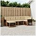 Set di divani da esterno con cuscino 6 pcs Naturale e Beige - Foto miniatura 2