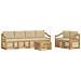 Set di divani da esterno 7 pcs Bianco e Beige Poliestere - Foto miniatura 1