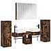 Set di mobili per il bagno 6 pcs Rovere Fumo - Foto miniatura 1
