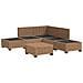 6 pz Set Lounge in Rattan con Cuscini GENDT Rattan naturale - Foto miniatura 10