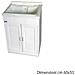 Lavatoio in resina antiacido mobile lavapanni per arredo bagno bianco - Foto miniatura 3