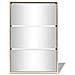 Scarpiera con 3 Ripiani e Specchio Colore Rovere 63x17x102,5 cm - Foto miniatura 2