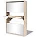 Scarpiera con 3 Ripiani e Specchio Colore Rovere 63x17x102,5 cm - Foto miniatura 3
