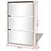 Scarpiera con 3 Ripiani e Specchio Colore Rovere 63x17x102,5 cm - Foto miniatura 5