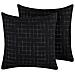 Set Di 2 Cuscini Decorativi Design Geometrico 45 X 45 Cm Nero Bellflower - Foto miniatura 1