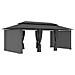 Gazebo Con Tende 600x298x270 Cm Antracite - Foto miniatura 4