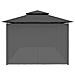 Gazebo Con Tende 600x298x270 Cm Antracite - Foto miniatura 12