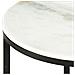Tavolino Da Caffè Bianco E Nero Ø50 Cm In Vero Marmo Solido - Foto miniatura 2