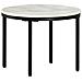 Tavolino Da Caffè Bianco E Nero Ø50 Cm In Vero Marmo Solido - Foto miniatura 5