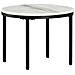 Tavolino Da Caffè Bianco E Nero Ø50 Cm In Vero Marmo Solido - Foto miniatura 6