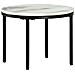 Tavolino Da Caffè Bianco E Nero Ø50 Cm In Vero Marmo Solido - Foto miniatura 7