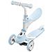 Monopattino Per Bambini, Evolutivo, Modulabile, Da 1 A 5 Anni, 5 In 1, Con Spinta, Poggiapiedi, Sella E Volante Regolabile, Colore: Blu - Foto miniatura 2